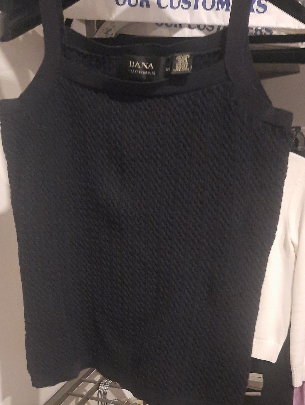 Dana Buchman Blue Textured Knit Tank